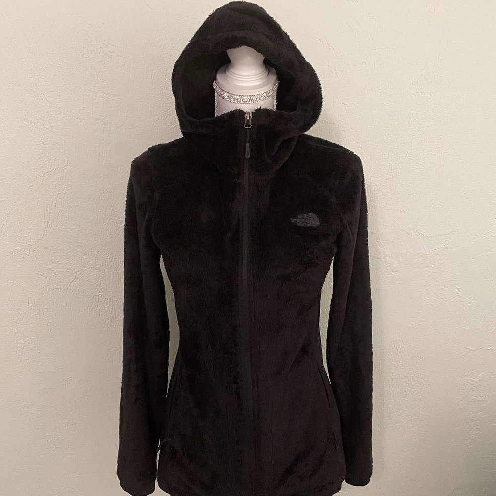 North Face Fuzzy Fleece Hooded Full Zip Sweater